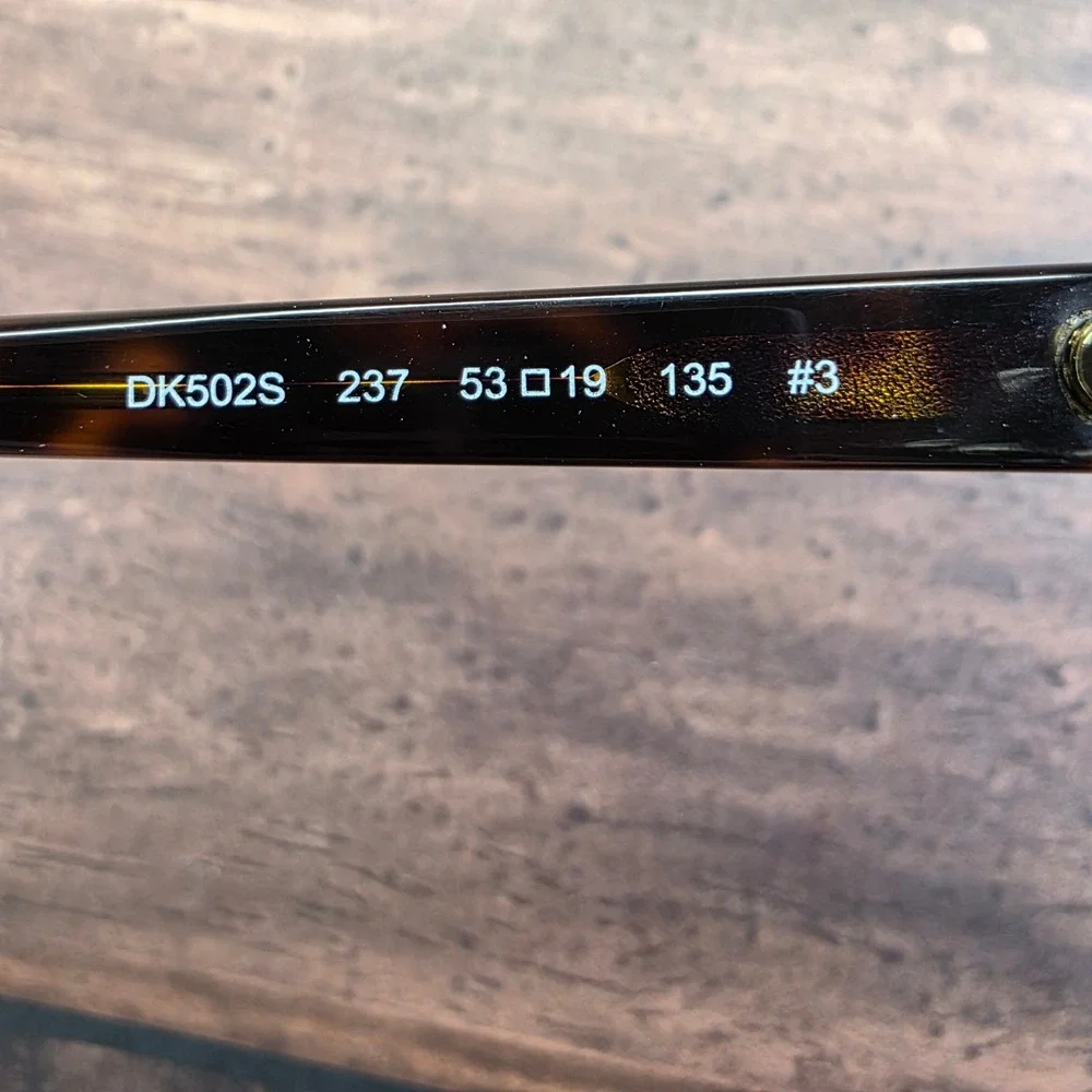 DKNY DK502S 237 Dark Tortoise Cat Eye‎ Eyeglasses Frames 53-19-135 Gold Logo
